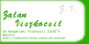 zalan viszkocsil business card